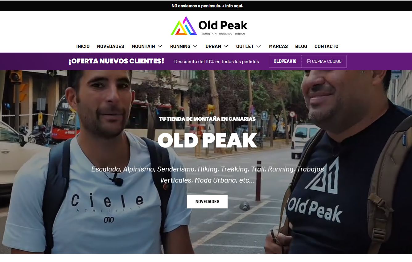 Nueva tienda online de Old Peak