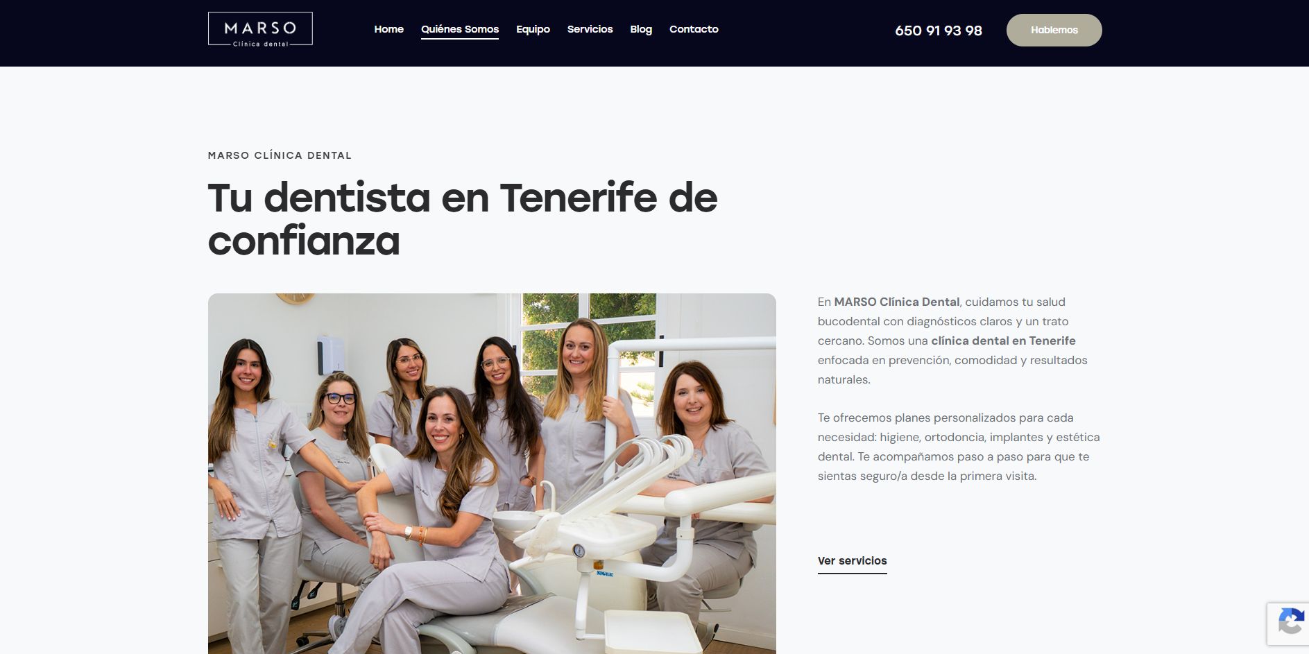 Detalle del proyecto Marso Clínica Dental