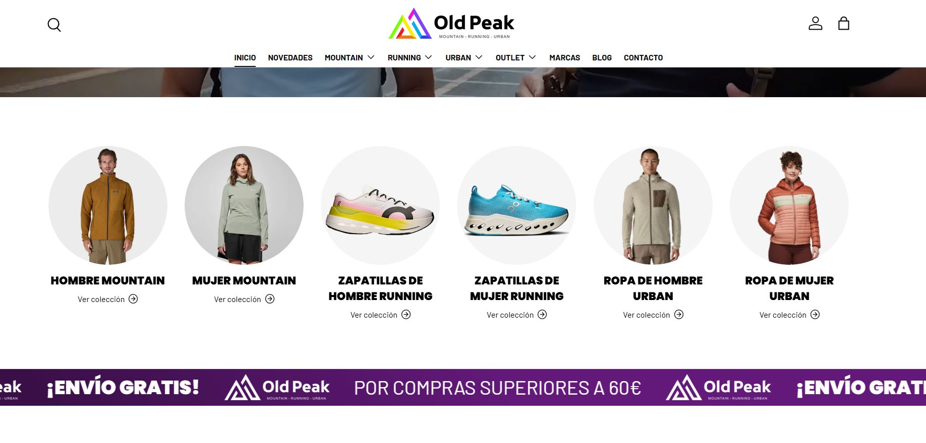 Detalle del proyecto Nueva tienda online de Old Peak
