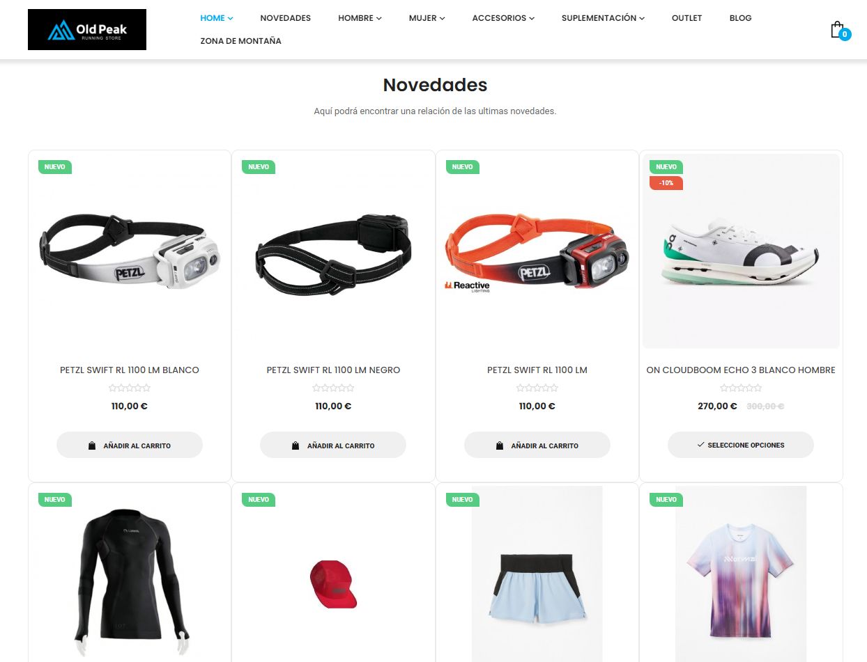Detalle del proyecto Old Peak Running Store